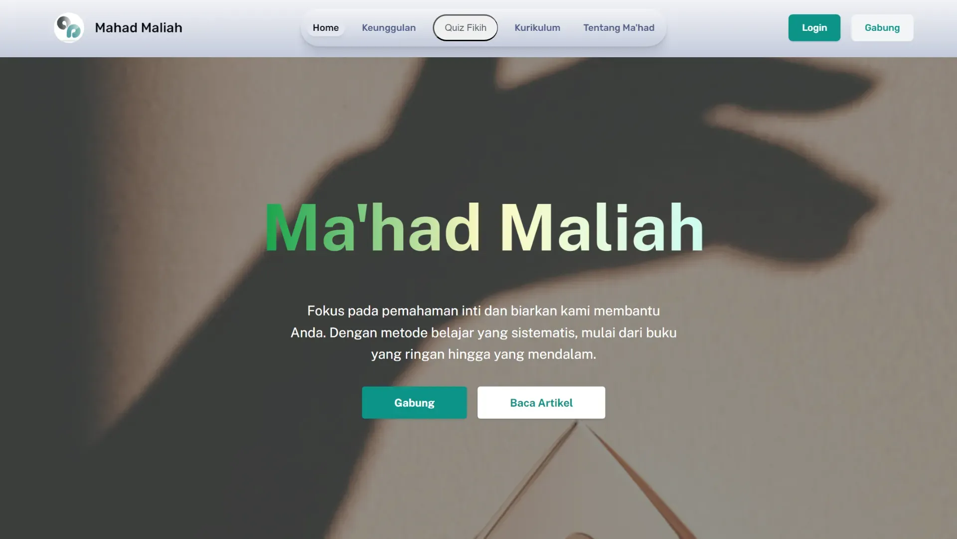 Mahad Maliah Initial Desain